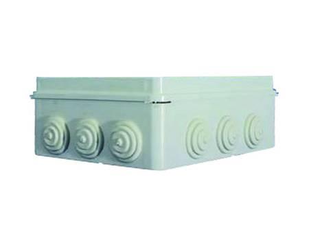 SCATOLA STAGNA RETTANGOLARE + PASSACAVI -mm.300x220x120 IP65 grigio -FER-276658