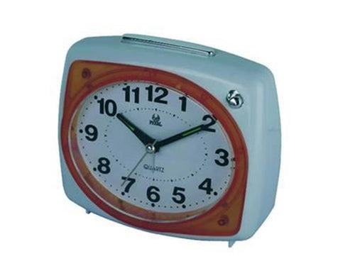 SVEGLIA OVAL ARANCIO Movimento silenzioso 2 batterie AA non incluse FER-259637