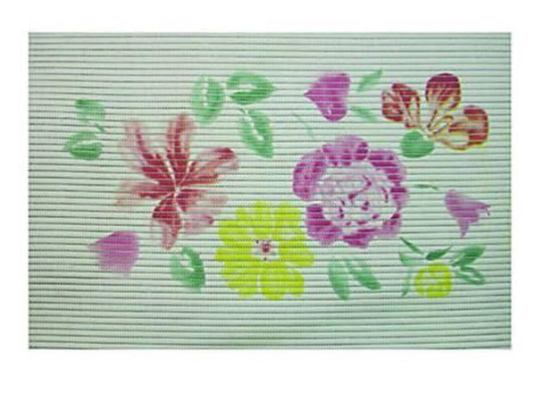 TAPPETINO ANTISCIVOLO RETTANGOLARE FANTASIA FIORI - cm.80x50 FER 66785