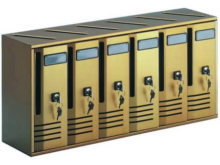 BLOCCHIERA SERIE CUBO 6 CASSETTE POSTALI PER INTERNI - cm.62x17,5x30h. FER-80958