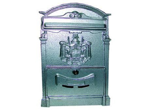 CASSETTA POSTALE IN ALLUMINIO PER ESTERNI RESIDENCE cm.25x9x41h. colore grigio