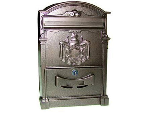 CASSETTA POSTALE IN ALLUMINIO PER ESTERNI RESIDENCE BRONZO cm.25x9x41h.