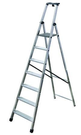 SCALA IN ALLUMINIO EUROSCALA PIU' SU 7 gradini cm.56x13,4x237h (159h pedana)