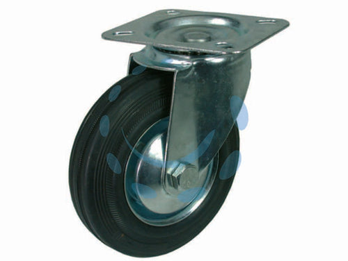RUOTE INDUSTRIALI ROTANTI CON PIASTRA - ø mm. 85 piastra mm.100x80 -FER-154819