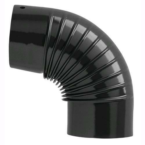 GOMITO A 90° PORCELLANATO PER STUFA NERO OPACO Ø CM 15 DF 701594