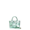 MINI TOTE INTRECCIATO EFFETTO METALLIZZATO