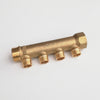 Collettore lineare da 1 - 18mm a 4 vie da 3/4 MF di ottone