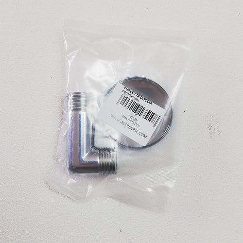 Curvetta curva doccia in ottone con rosone