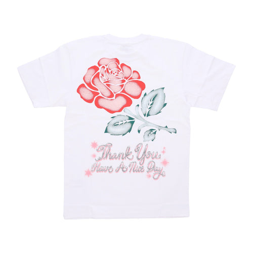 MARKET Maglietta Uomo Thank You Rose White da uomo