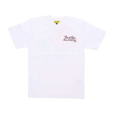 MARKET Maglietta Uomo Thank You Rose White da uomo