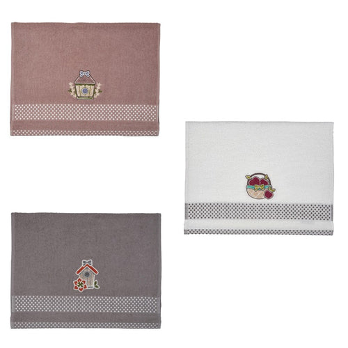 Set 3 pz Strofinacci in Cotone Vingi Garden