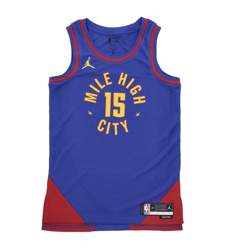 JORDAN NBA Canotta Basket Uomo Nba Dri Fit Swingman Jersey Statement Edition No 15 Nikola Jokic Dennug Rush Blue/team Crimson da uomo