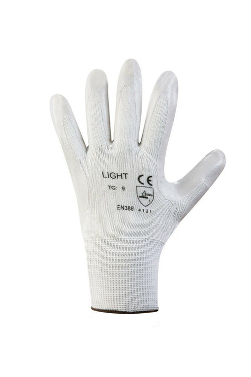 Guanti da lavoro G/Light supporto nylon bianco e nitrile grigio