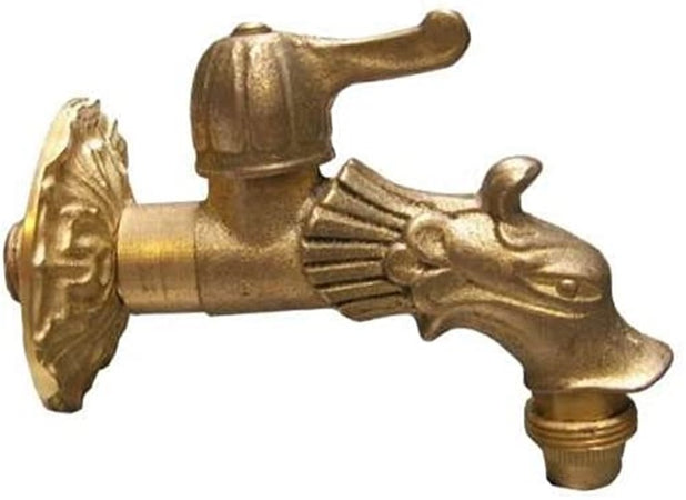 RUBINETTO ARTISTICO IN OTTONE A LEVA ORO ANTICATO attacco M 1/2' - FER 164399