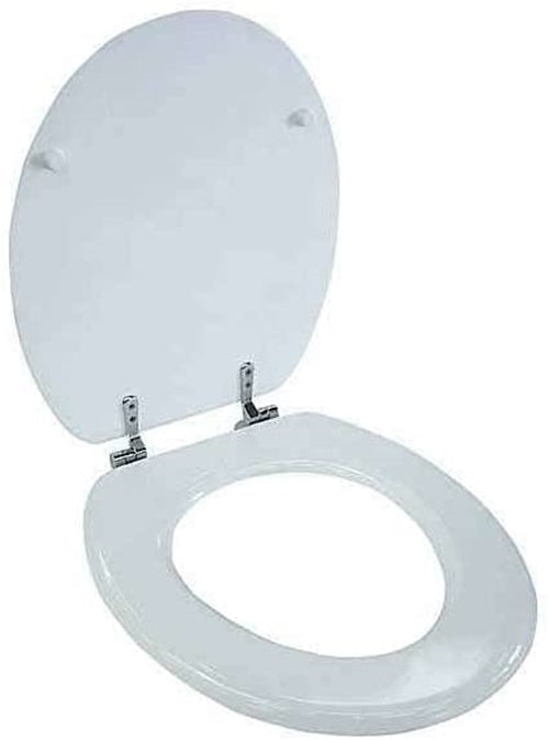 SEDILE WC UNIVERSALE in legno MDF bianco Distanza attacchi cm 16 - FER 42390