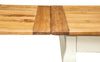 Biscottini Tavolo allungabile Country legno massello di tiglio struttura bianca anticata piano naturale Made in Italy