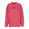 Nike Felpa Girocollo Donna Sportswear Oversized Fleece Crewneck Adobe/black da donna