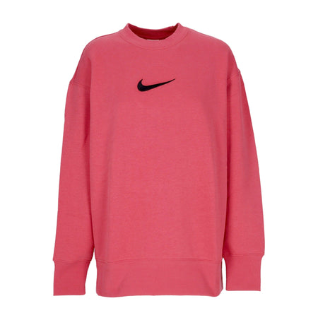 Nike Felpa Girocollo Donna Sportswear Oversized Fleece Crewneck Adobe/black da donna