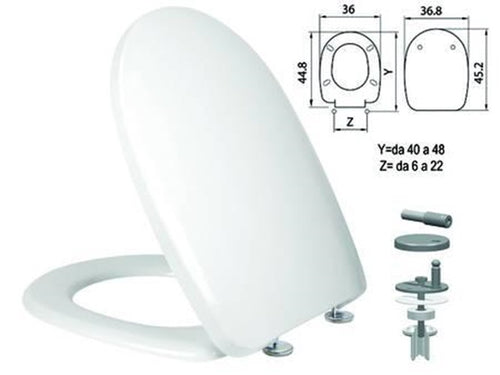SEDILE WC IN TERMOINDURENTE AQUA CERNIRE INOX H341 - -FERR 410823