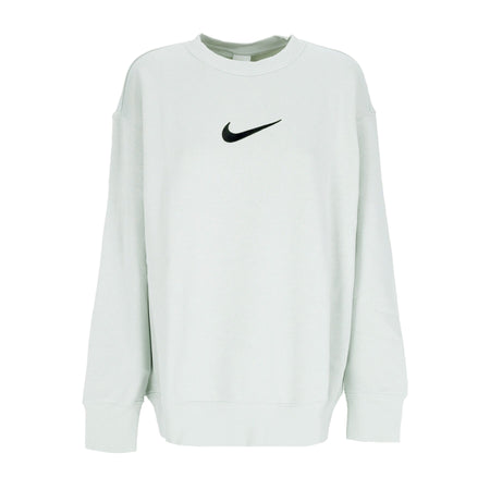 Nike Felpa Girocollo Donna Sportswear Oversized Fleece Crewneck Light Silver/black da donna