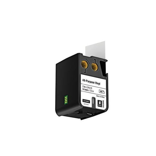 Nastro in Vinile per Etichettatrice Formato 54 mm x 7 m Nero su Bianco