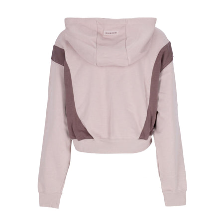Nike Felpa Cappuccio Corta Donna Sportswear Air Oversized Mod Crop Fleece Hoodie Fossil Stone/plum Eclipse/plum Eclipse da donna