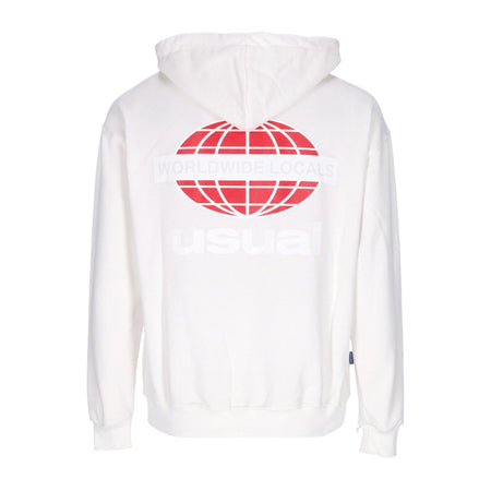 USUAL Felpa Leggera Cappuccio Uomo Worldwide Locals Hoodie Sand da uomo
