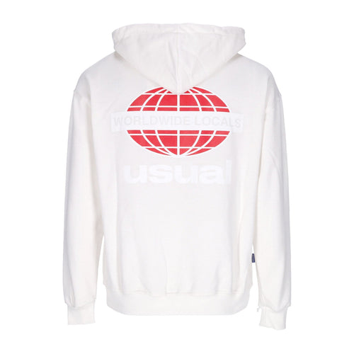 USUAL Felpa Leggera Cappuccio Uomo Worldwide Locals Hoodie Sand da uomo