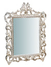 Biscottini SPECCHIERA DA PARETE IN LEGNO FINITURA FOGLIA ARGENTO L45XPR4XH61 cm Made in Italy