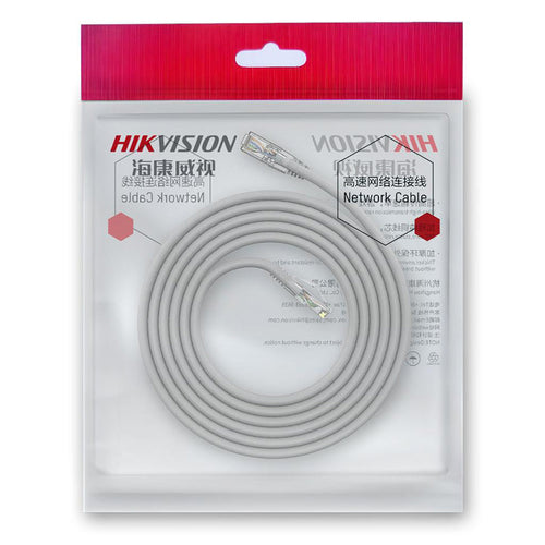 HIKVISION DS-1NP6ADL0-GR-3MT - CAVO LAN U/UTP WITH 50U GOLD PLATED RJ45 PLUG - 3M - GREY