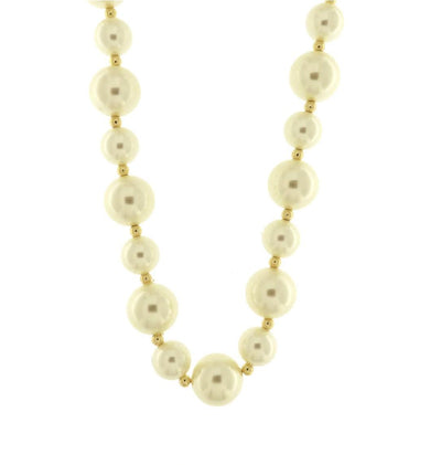 BYSIMON - Collana in Metallo con perle