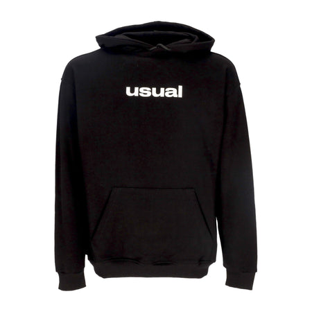 USUAL Felpa Leggera Cappuccio Uomo Worldwide Locals Hoodie Black da uomo