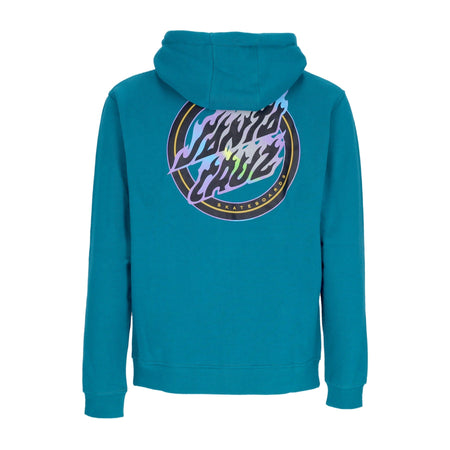 SANTA CRUZ Felpa Cappuccio Zip Uomo Holo Flamed Dot Zip Hood Verdigris da uomo