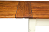 Biscottini Tavolo allungabile Country in legno massello di tiglio struttura bianca anticata piano noce Made in Italy