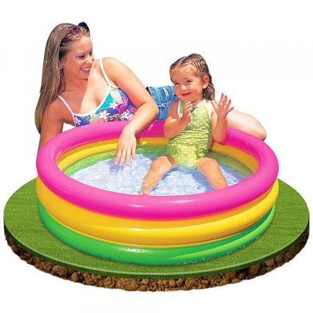 Intex Piscina Sunset Blow Tre Anelli Rotonda 1/3anni 86x86x25cm 58924