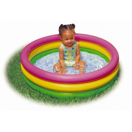 Intex Piscina Sunset Blow Tre Anelli Rotonda 1/3anni 86x86x25cm 58924