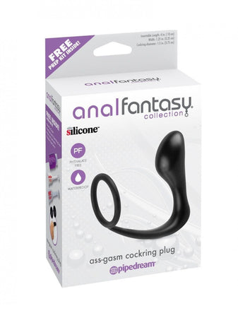 ASS-GASM COCKRING PLUG Nero
