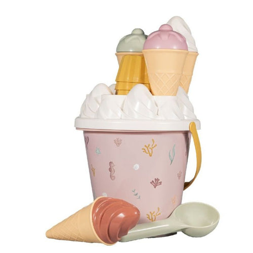Set da spiaggia gelati e cupcake 14 pezzi Little Dutch-Rosa