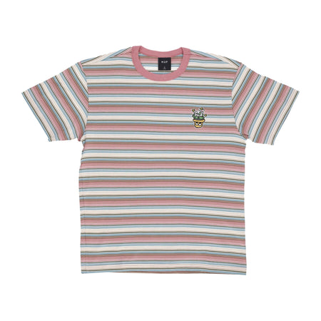 HUF Maglietta Uomo Pot Head Striped Knit Top Cream da uomo