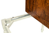 Biscottini Tavolo allungabile a libro Country legno massello di tiglio struttura bianca anticata piano noce. Made in Italy