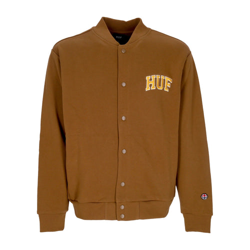 HUF Felpa Leggera College Uomo Athletic Cardigan Rubber da uomo