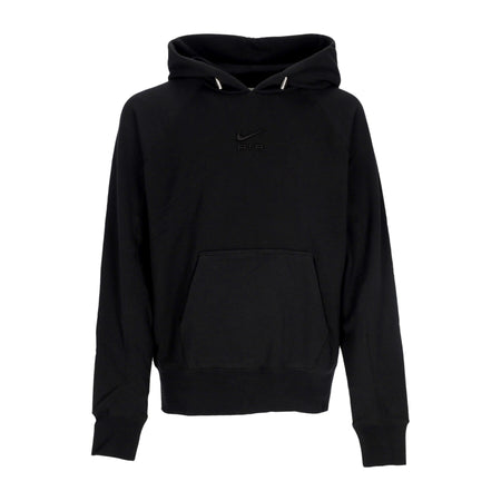 Nike Felpa Leggera Cappuccio Uomo Sportswear Air French Terry Hoodie Black/black da uomo