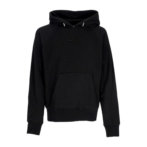 Nike Felpa Leggera Cappuccio Uomo Sportswear Air French Terry Hoodie Black/black da uomo