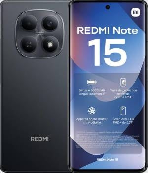 SMARTPHONE XIAOMI REDMI NOTE 15 4G 8+256GB MIDNIGHT BLACK