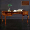 MOBILI 2G - Scrivania classica 3 cassetti legno tinta noce 130x75x80