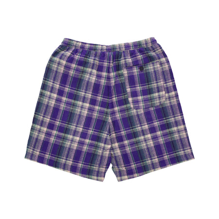 HUF Pantalone Corto Uomo Cortland Flannel Easy Short Purple da uomo
