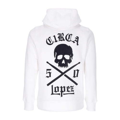 C1RCA Felpa Cappuccio Zip Uomo Lopez 50 Zip Hood White/black da uomo