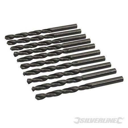 Punte metriche trapano Jobber HSS-R 10 pezzi acciaio temperato Silverline silverline
