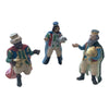 Re magi statuette in terracotta artigianali per presepe napoletano da h 7 cm, set di 3 pezzi