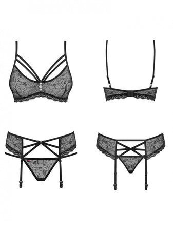 OBSESSIVE - Completino con giarrettiera Nero